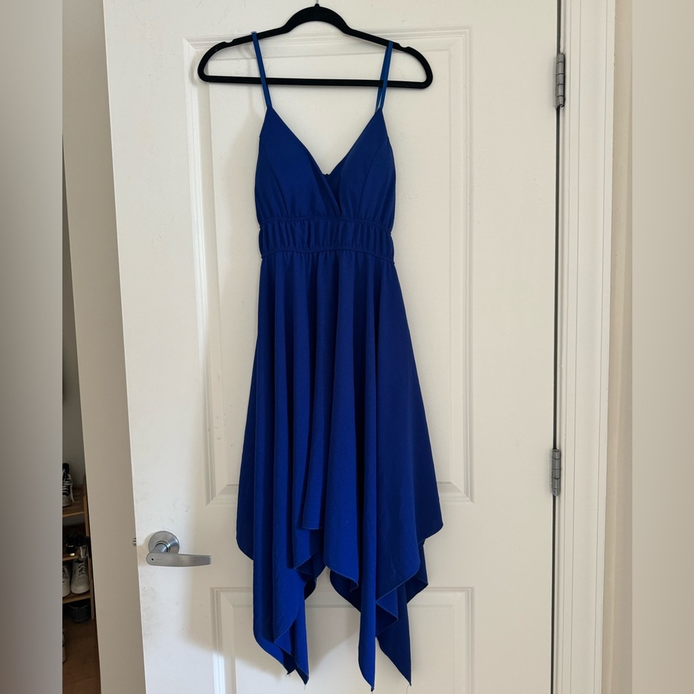 Blue Asymmetrical Dress